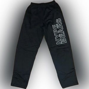 HYPE BEARS Sweatpants- Black- NEW